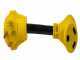 Cynder 50 Amp Male to 30 Amp Female Dogbone Pigtail Adapter Yellow