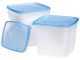 1-Quart Freezer Leftover Food Storage Containers, 3-Pack