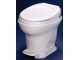 Hand Flush Low Profile Aqua Magic RV Toilet White S/D